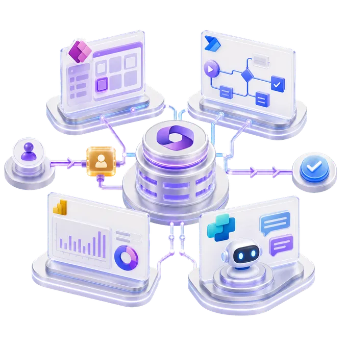 Power Apps, Power Automate, Copilot Studio, Dataverse y Power BI conectados en Power Platform